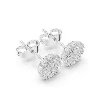 0.19 CT Lab Diamond Stud Earrings for Women | VVS-VS EF Clarity | 18KT, 14KT, 10KT Gold & 925 Silver | Rose, Yellow, White Gold & Moissanite Options