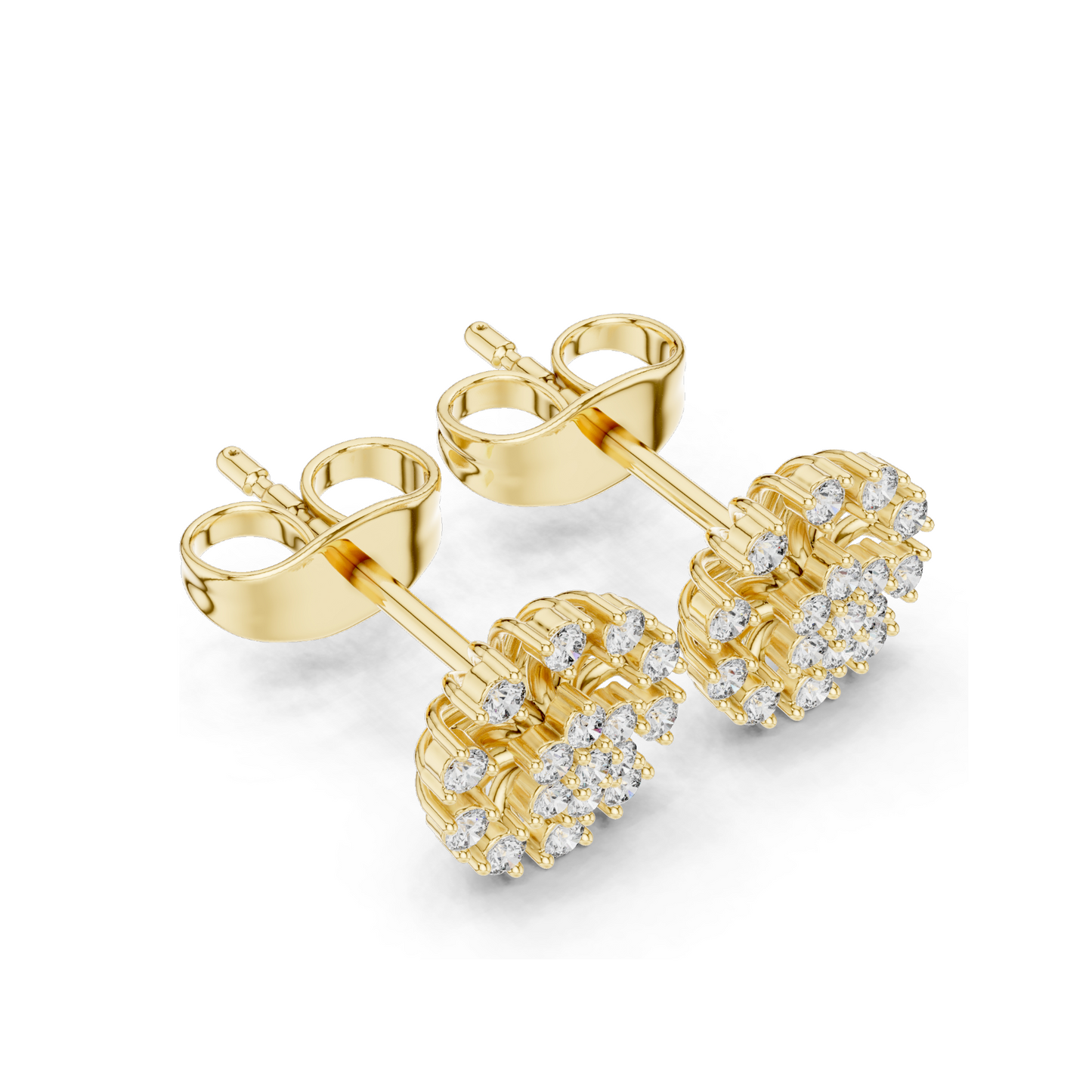 0.19 CT Lab Diamond Stud Earrings for Women | VVS-VS EF Clarity | 18KT, 14KT, 10KT Gold & 925 Silver | Rose, Yellow, White Gold & Moissanite Options