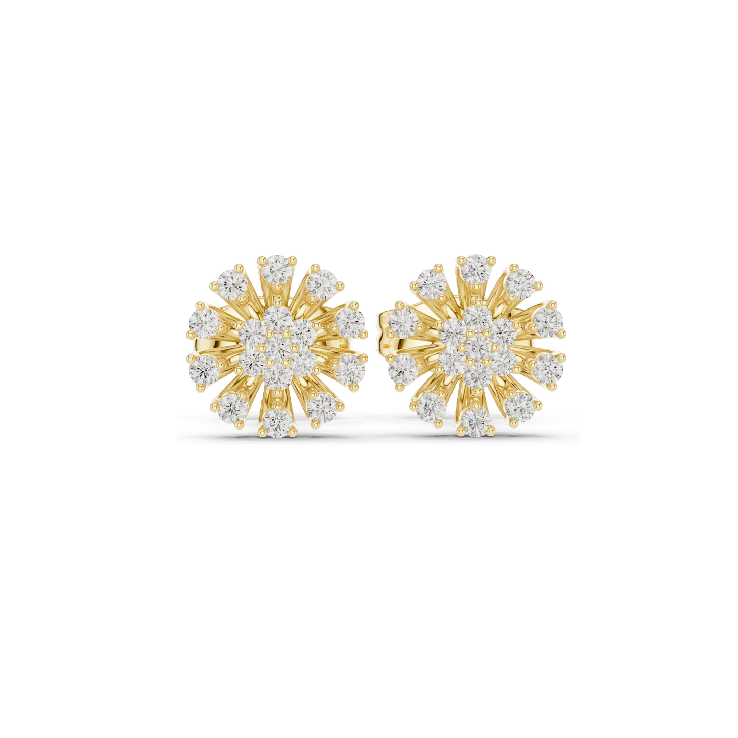 0.19 CT Lab Diamond Stud Earrings for Women | VVS-VS EF Clarity | 18KT, 14KT, 10KT Gold & 925 Silver | Rose, Yellow, White Gold & Moissanite Options