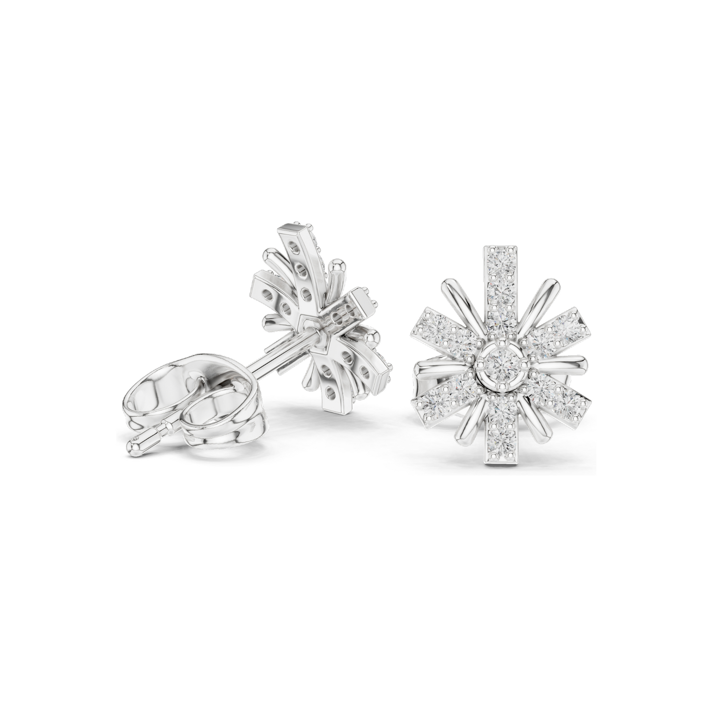 0.18 CT Lab Diamond Earrings for Women | VVS-VS EF Clarity | 18KT, 14KT, 10KT Gold & 925 Silver | Rose, Yellow, White Gold & Moissanite Options