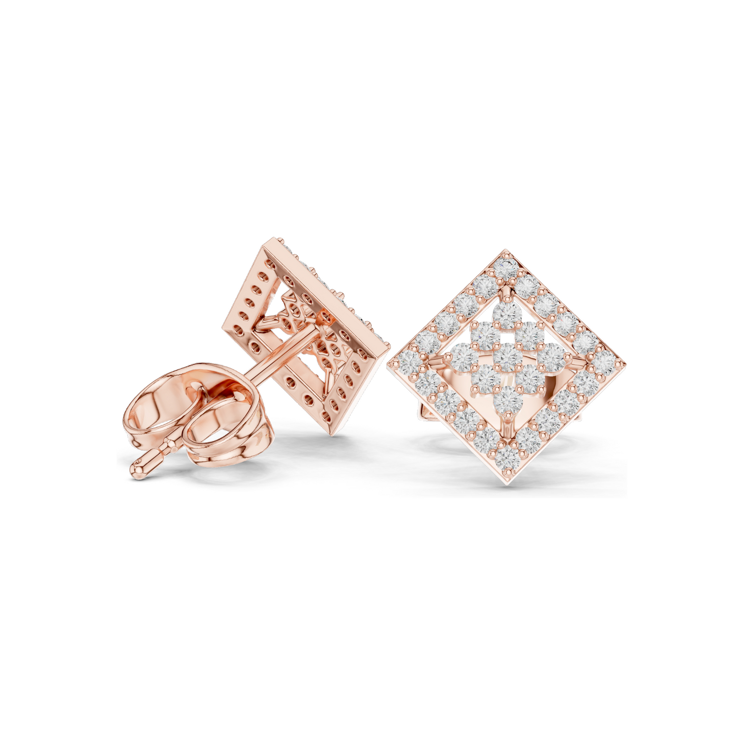 0.25 CT Lab Diamond Stud Earrings | VVS-VS Clarity | 18KT, 14KT, 10KT Gold & 925 Silver | Rose, Yellow, White Gold & Moissanite Options