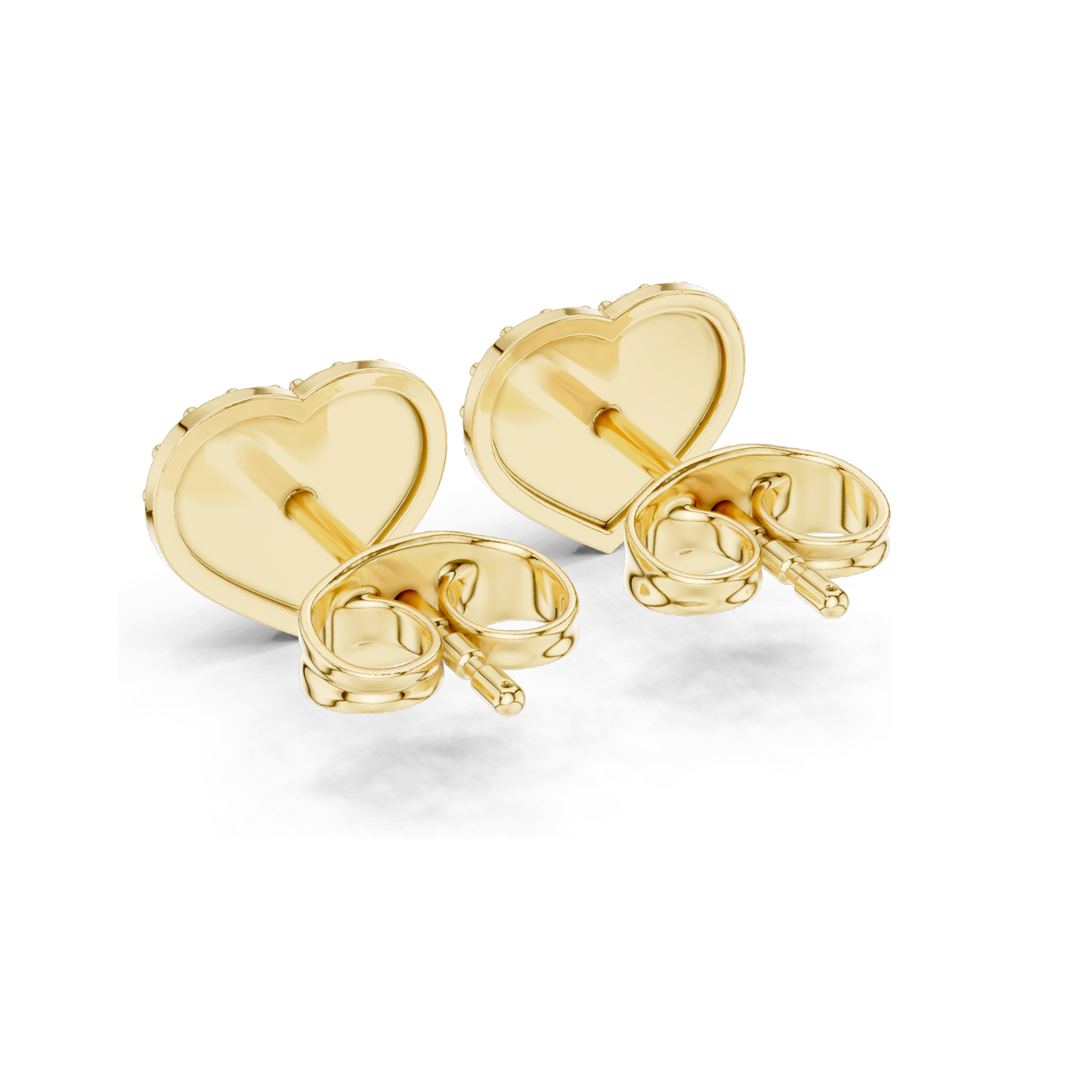 0.336 ct Heart Shaped Diamond Earrings | 0.336 CT Lab Diamonds | 18KT, 14KT, 10KT Gold & 925 Silver | Rose, Yellow, White Gold & Moissanite Options