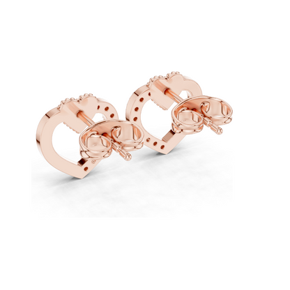 0.12 CT Lab-Grown Diamond Heart-Shaped Earrings | VVS-VS EF Clarity | 18KT, 14KT, 10KT Gold & 925 Silver | Rose, Yellow, White Gold & Moissanite Options