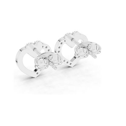 0.12 CT Lab-Grown Diamond Heart-Shaped Earrings | VVS-VS EF Clarity | 18KT, 14KT, 10KT Gold & 925 Silver | Rose, Yellow, White Gold & Moissanite Options