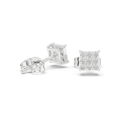 0.18 CT Lab Diamond Stud Earrings | VVS-VS EF Clarity | 18KT, 14KT, 10KT Gold & 925 Silver | Rose, Yellow, White Gold & Moissanite Options
