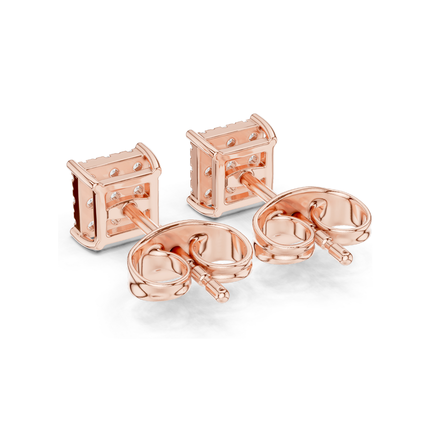 0.18 CT Lab Diamond Stud Earrings | VVS-VS EF Clarity | 18KT, 14KT, 10KT Gold & 925 Silver | Rose, Yellow, White Gold & Moissanite Options