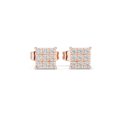 0.18 CT Lab Diamond Stud Earrings | VVS-VS EF Clarity | 18KT, 14KT, 10KT Gold & 925 Silver | Rose, Yellow, White Gold & Moissanite Options