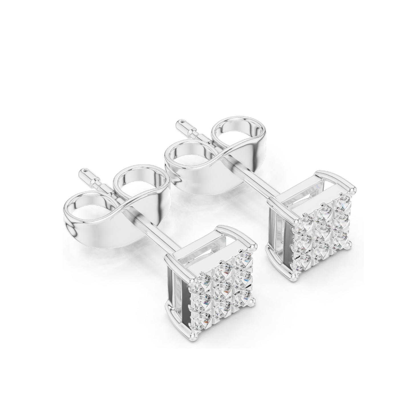 0.18 CT Lab Diamond Stud Earrings | VVS-VS EF Clarity | 18KT, 14KT, 10KT Gold & 925 Silver | Rose, Yellow, White Gold & Moissanite Options