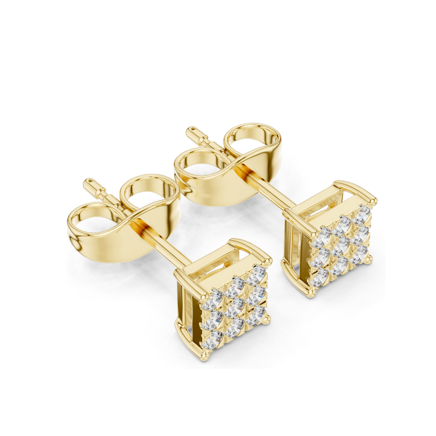 0.18 CT Lab Diamond Stud Earrings | VVS-VS EF Clarity | 18KT, 14KT, 10KT Gold & 925 Silver | Rose, Yellow, White Gold & Moissanite Options