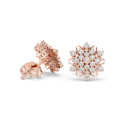 0.38 CT Lab Diamond Earrings for Women | VVS-VS EF Clarity | 18KT, 14KT, 10KT Gold & 925 Silver | Rose, Yellow, White Gold & Moissanite Options