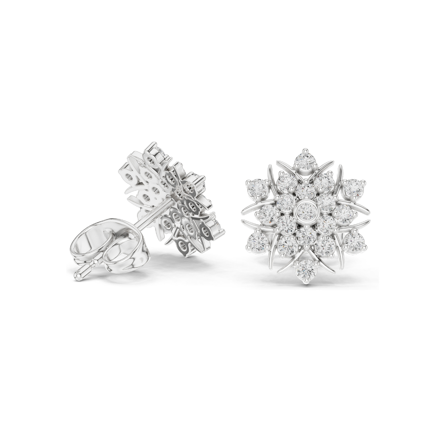 0.38 CT Lab Diamond Earrings for Women | VVS-VS EF Clarity | 18KT, 14KT, 10KT Gold & 925 Silver | Rose, Yellow, White Gold & Moissanite Options