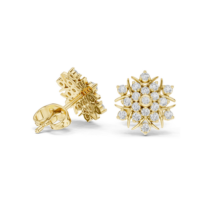 0.38 CT Lab Diamond Earrings for Women | VVS-VS EF Clarity | 18KT, 14KT, 10KT Gold & 925 Silver | Rose, Yellow, White Gold & Moissanite Options