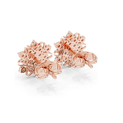 0.38 CT Lab Diamond Earrings for Women | VVS-VS EF Clarity | 18KT, 14KT, 10KT Gold & 925 Silver | Rose, Yellow, White Gold & Moissanite Options