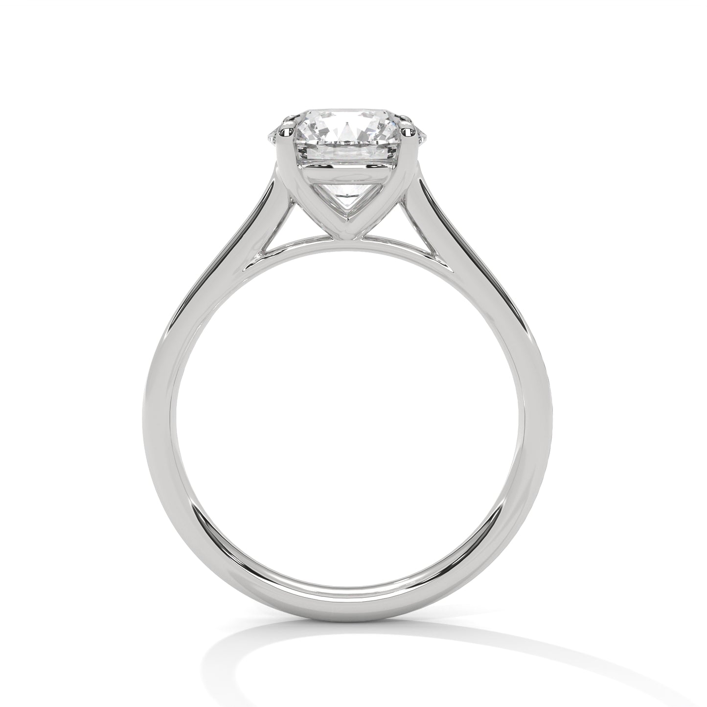 Elegant 2ct Lab Diamond Solitaire Engagement Ring | 14K Yellow, Rose & White Gold | Minimalist Round Cut Proposal Ring | Custom Gold Jewelry