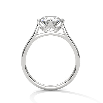 2CT Lab Grown Diamond Solitaire Engagement Ring | VVS Clarity Round Cut |  Solid Gold | Minimalist Lab Diamond Ring | Customizable Gift