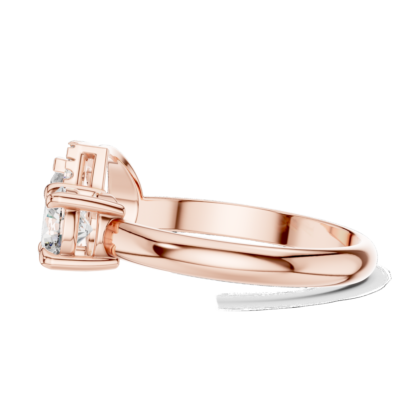 0.65 CT Lab-Grown Diamond Engagement Ring | Cushion & Pear Shape with Halo | VVS-VS EF Clarity | 18KT, 14KT, 10KT Gold & 925 Silver | Rose, Yellow, White Gold & Moissanite Options