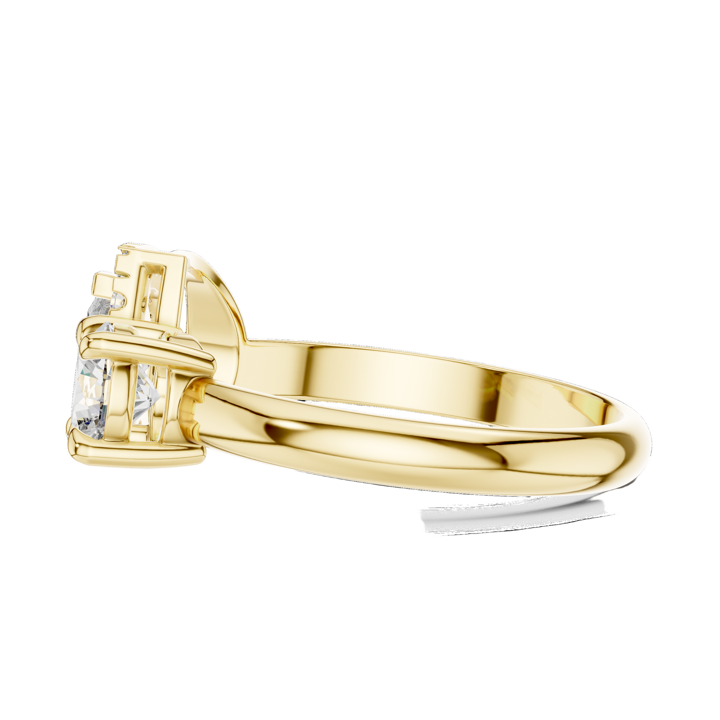 0.65 CT Lab-Grown Diamond Engagement Ring | Cushion & Pear Shape with Halo | VVS-VS EF Clarity | 18KT, 14KT, 10KT Gold & 925 Silver | Rose, Yellow, White Gold & Moissanite Options