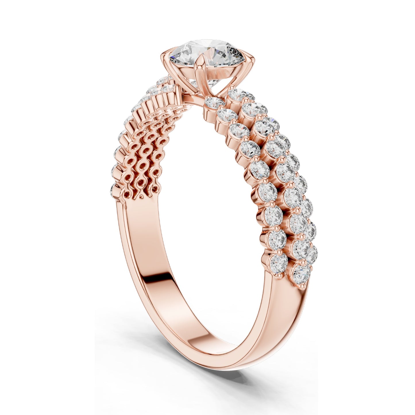 1.04 CT Round Brilliant Lab Diamond Engagement Ring | VVS-VS EF Clarity, CVD, 18KT, 14KT, 10KT Gold & 925 Silver | Rose, Yellow, White Gold & Moissanite Options