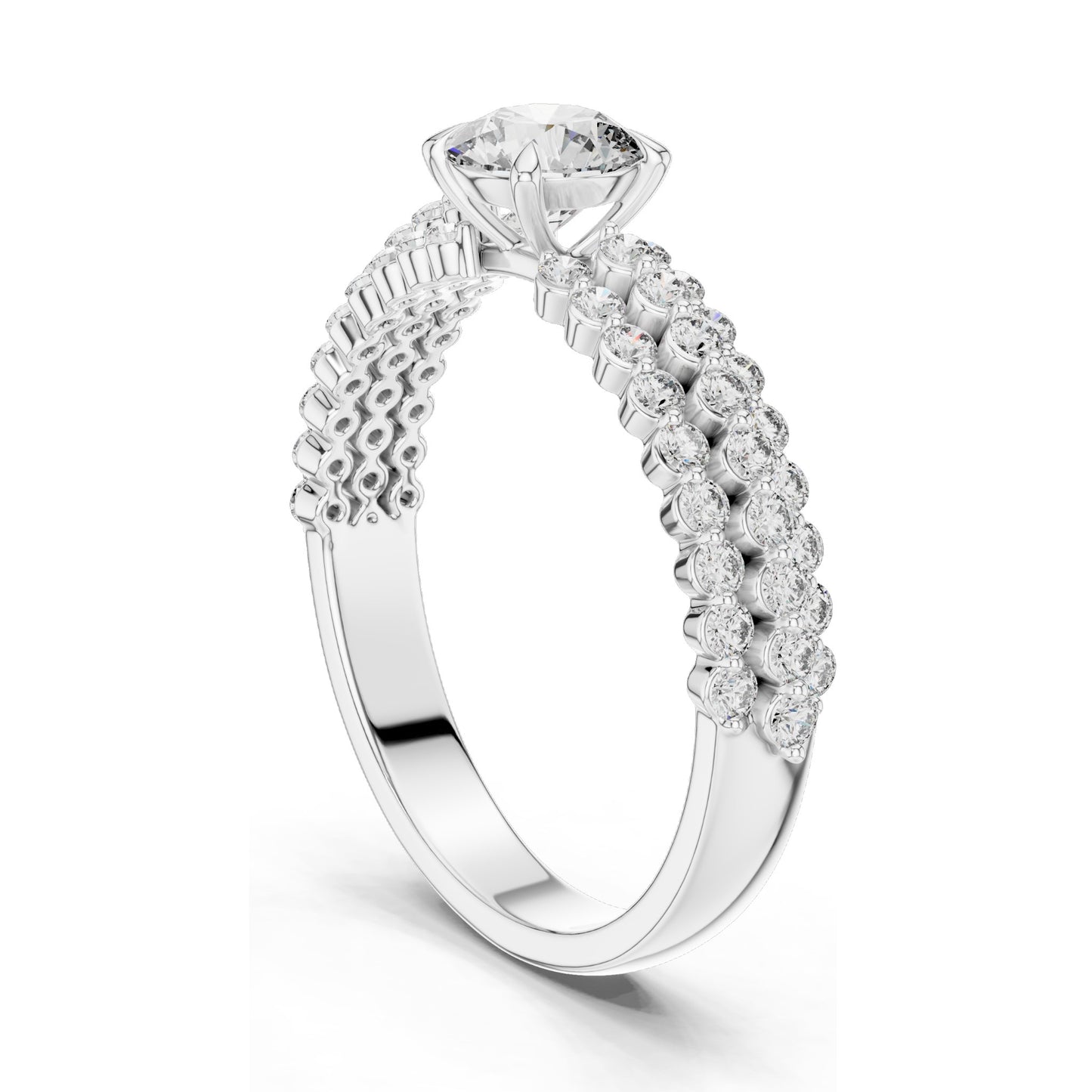 1.04 CT Round Brilliant Lab Diamond Engagement Ring | VVS-VS EF Clarity, CVD, 18KT, 14KT, 10KT Gold & 925 Silver | Rose, Yellow, White Gold & Moissanite Options