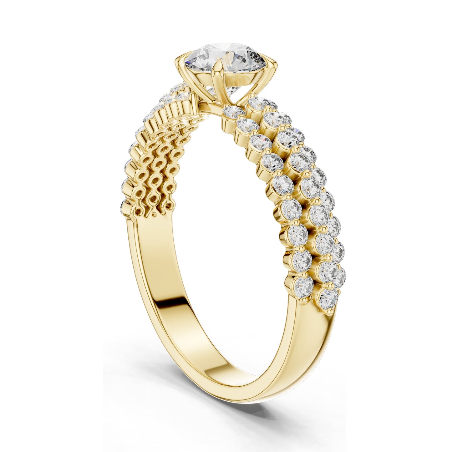 1.04 CT Round Brilliant Lab Diamond Engagement Ring | VVS-VS EF Clarity, CVD, 18KT, 14KT, 10KT Gold & 925 Silver | Rose, Yellow, White Gold & Moissanite Options
