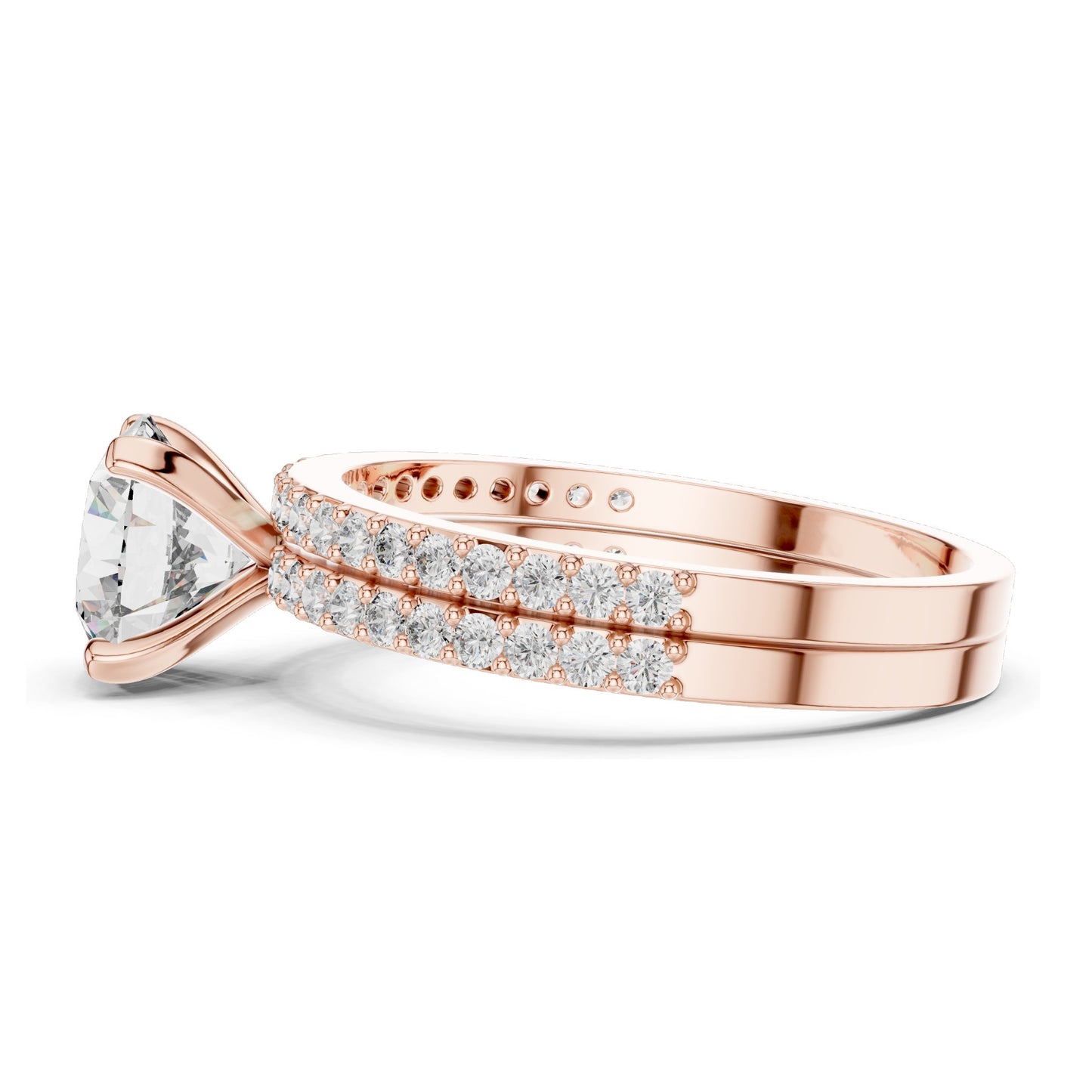 1.87 CT Round Brilliant Lab Diamond Ring for Women | VVS-VS EF Clarity | 18KT, 14KT, 10KT Gold & 925 Silver | Moissanite & Gold Colors