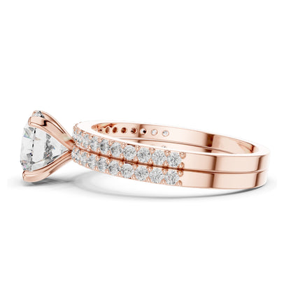 1.87 CT Round Brilliant Lab Diamond Ring for Women | VVS-VS EF Clarity | 18KT, 14KT, 10KT Gold & 925 Silver | Moissanite & Gold Colors