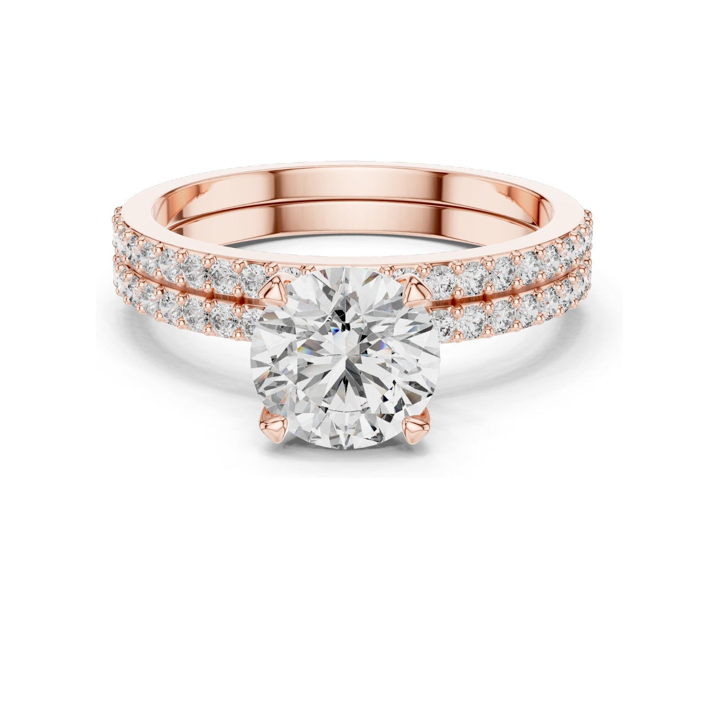 1.87 CT Round Brilliant Lab Diamond Ring for Women | VVS-VS EF Clarity | 18KT, 14KT, 10KT Gold & 925 Silver | Moissanite & Gold Colors