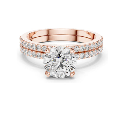 1.87 CT Round Brilliant Lab Diamond Ring for Women | VVS-VS EF Clarity | 18KT, 14KT, 10KT Gold & 925 Silver | Moissanite & Gold Colors
