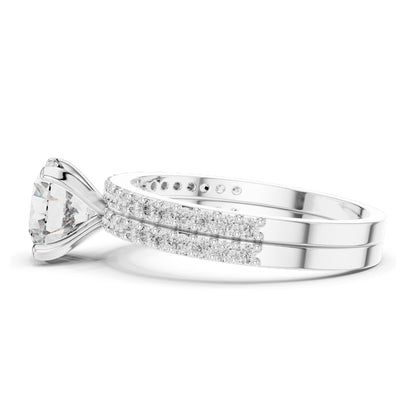 1.87 CT Round Brilliant Lab Diamond Ring for Women | VVS-VS EF Clarity | 18KT, 14KT, 10KT Gold & 925 Silver | Moissanite & Gold Colors
