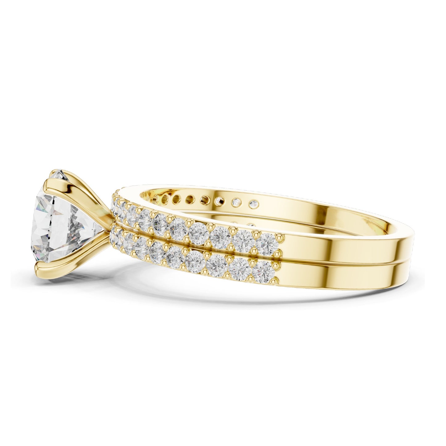 1.87 CT Round Brilliant Lab Diamond Ring for Women | VVS-VS EF Clarity | 18KT, 14KT, 10KT Gold & 925 Silver | Moissanite & Gold Colors