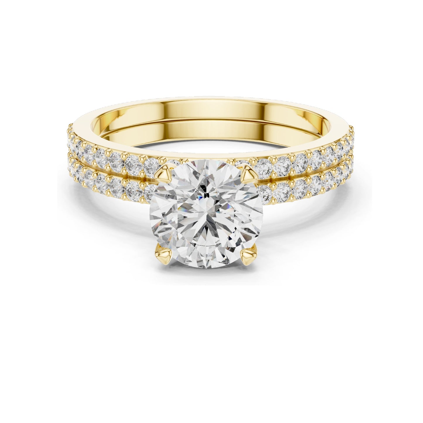 1.87 CT Round Brilliant Lab Diamond Ring for Women | VVS-VS EF Clarity | 18KT, 14KT, 10KT Gold & 925 Silver | Moissanite & Gold Colors