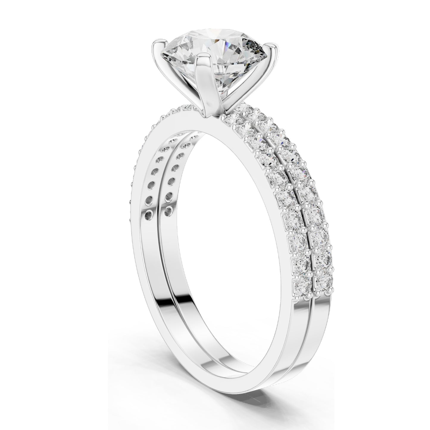 1.87 CT Round Brilliant Lab Diamond Ring for Women | VVS-VS EF Clarity | 18KT, 14KT, 10KT Gold & 925 Silver | Moissanite & Gold Colors