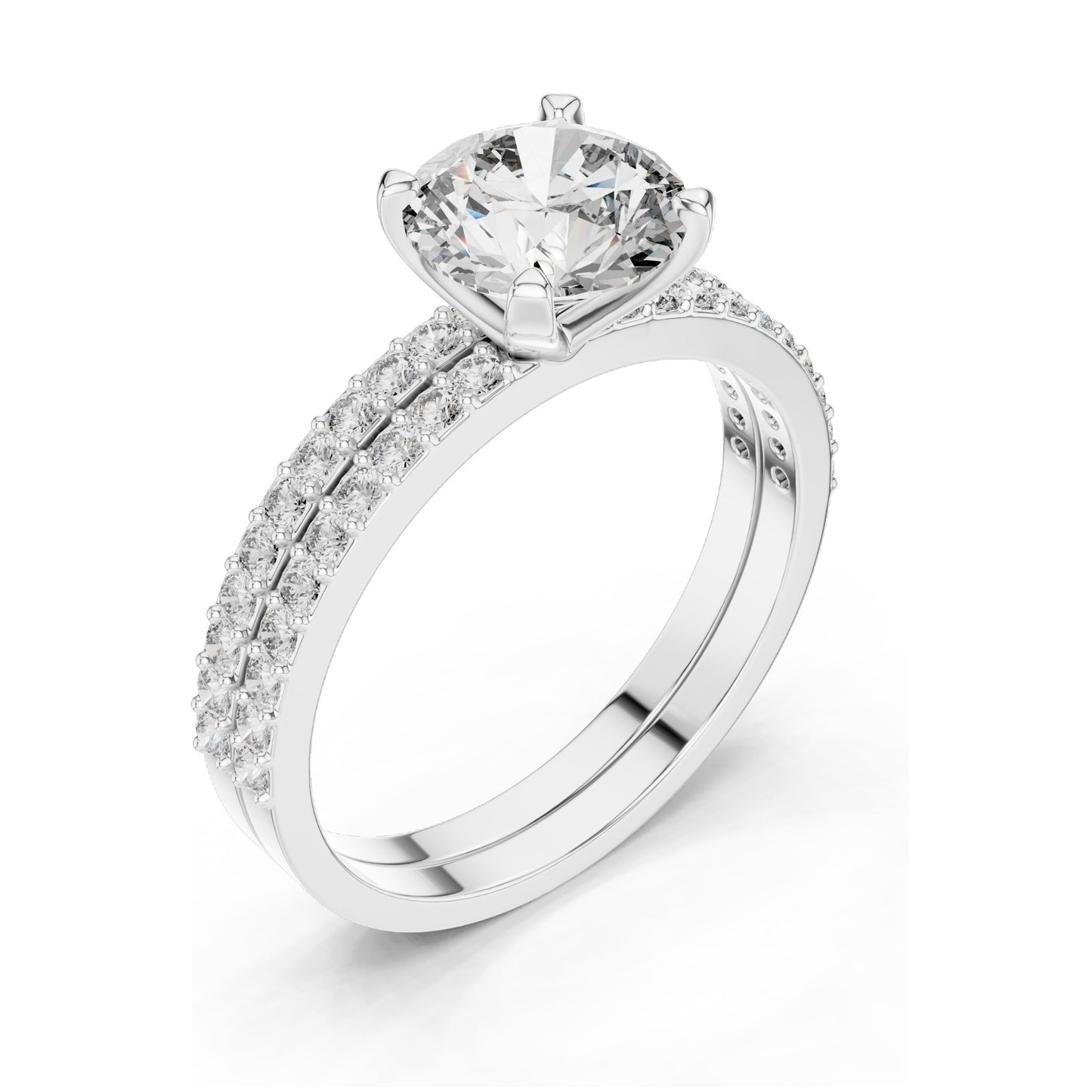1.87 CT Round Brilliant Lab Diamond Ring for Women | VVS-VS EF Clarity | 18KT, 14KT, 10KT Gold & 925 Silver | Moissanite & Gold Colors