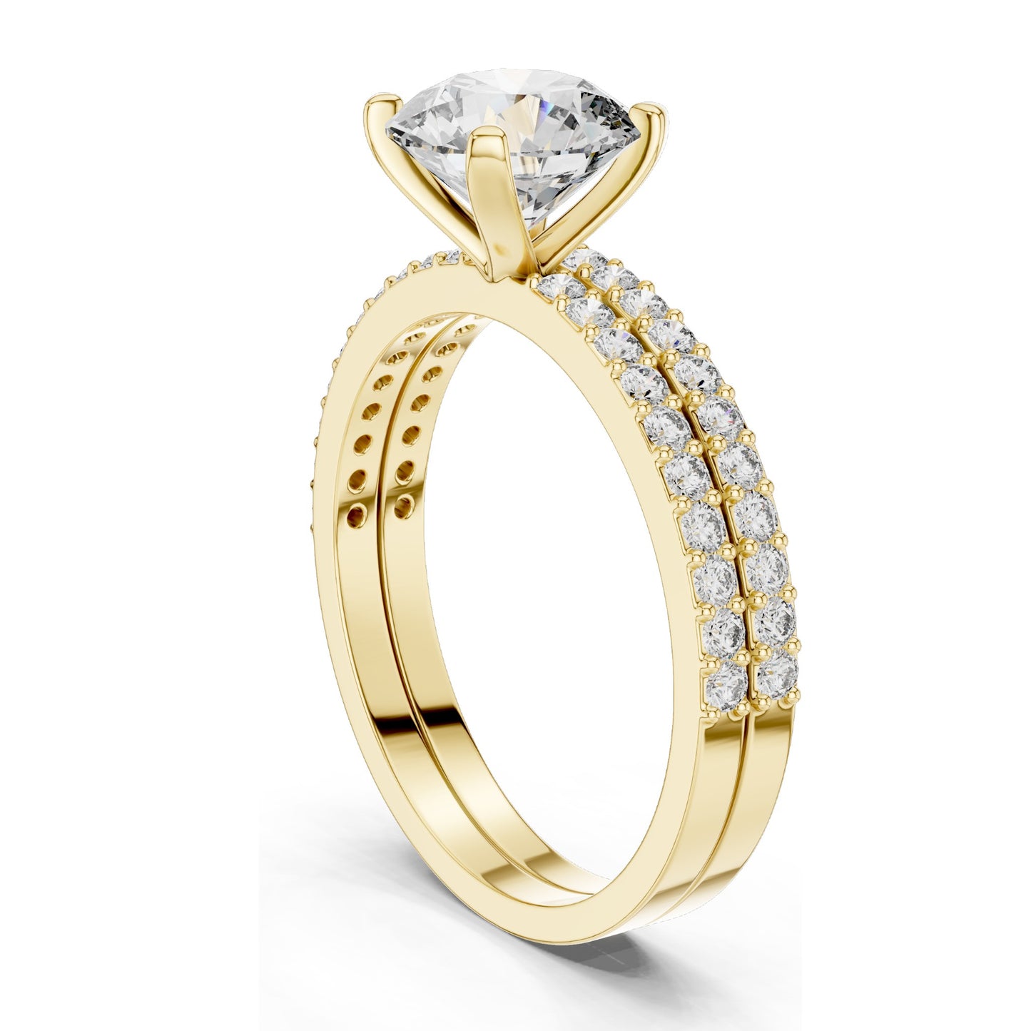1.87 CT Round Brilliant Lab Diamond Ring for Women | VVS-VS EF Clarity | 18KT, 14KT, 10KT Gold & 925 Silver | Moissanite & Gold Colors