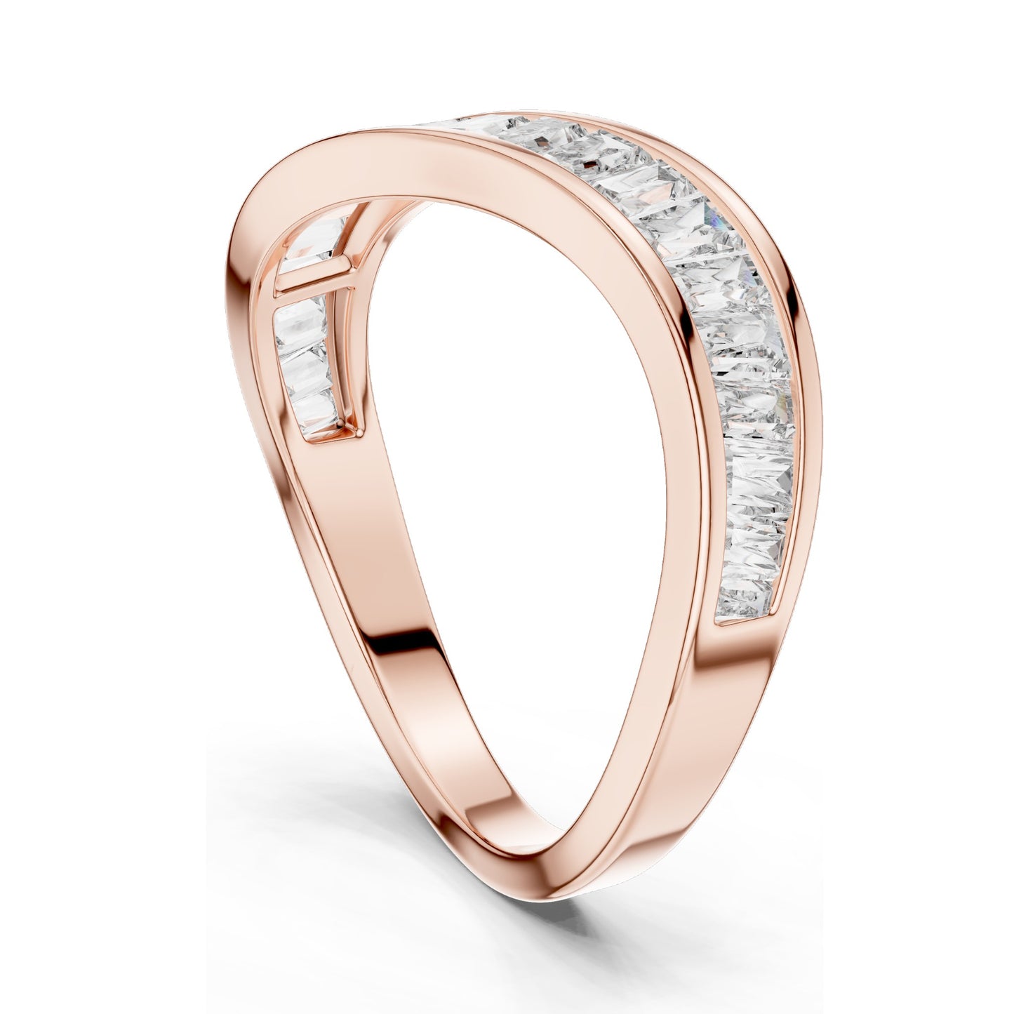 0.819 CT Princess Cut Lab Diamond Pave Band Ring for Women | VVS-VS EF Clarity | 18KT, 14KT, 10KT Gold & 925 Silver | Rose, Yellow, White Gold & Moissanite Options