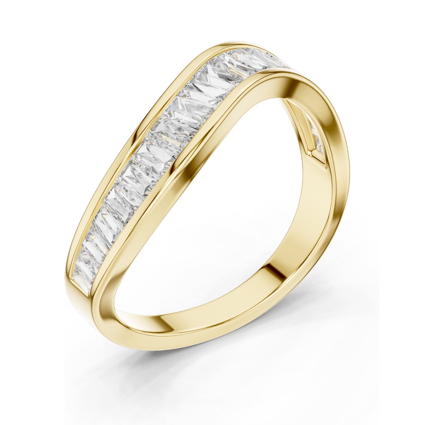 0.819 CT Princess Cut Lab Diamond Pave Band Ring for Women | VVS-VS EF Clarity | 18KT, 14KT, 10KT Gold & 925 Silver | Rose, Yellow, White Gold & Moissanite Options