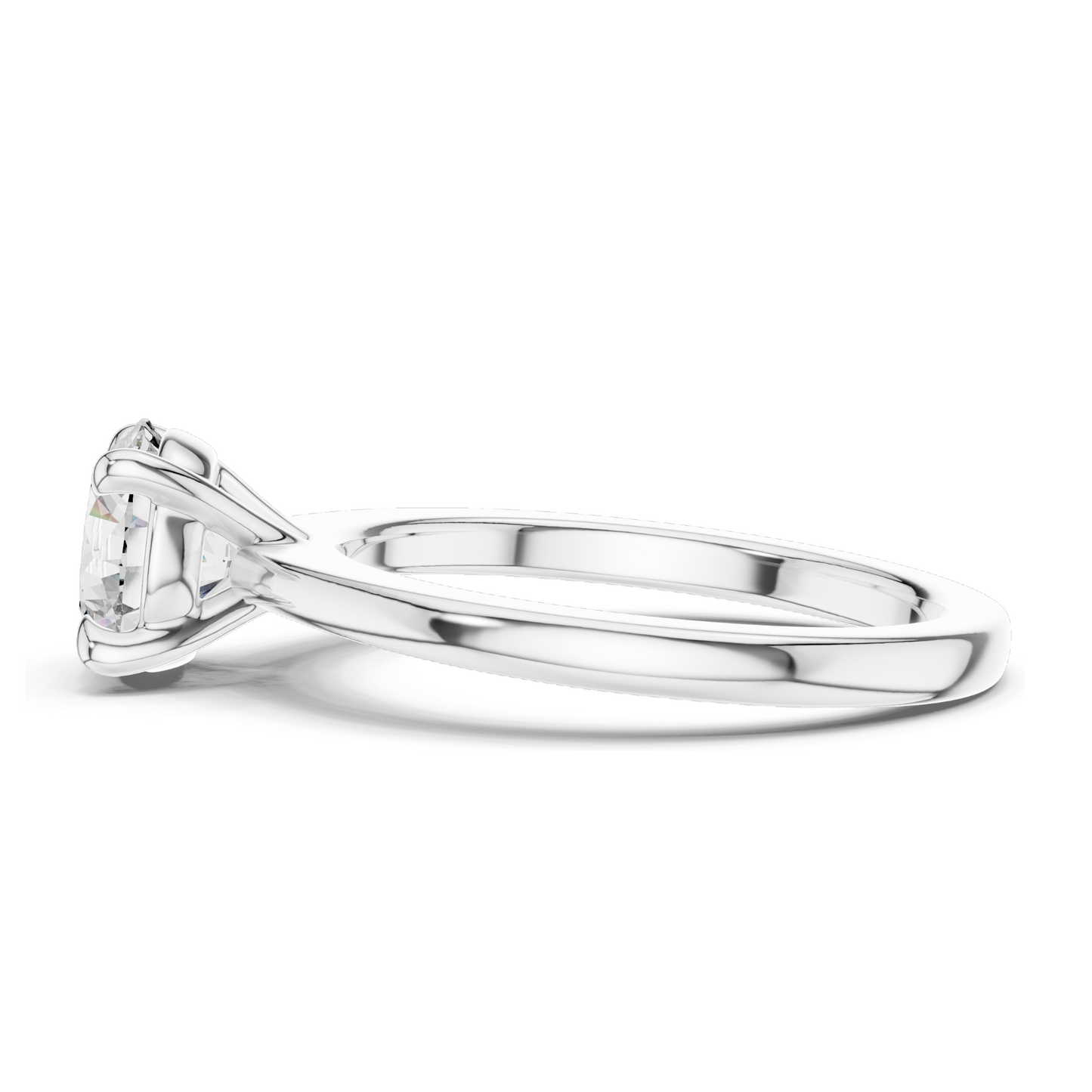 1.5 CT Lab Diamond Solitaire Engagement Ring | Round Brilliant VVS–VS EF CVD | 18K, 14K, 10K Gold & 925 Silver | Rose, Yellow, White Gold | Moissanite Option