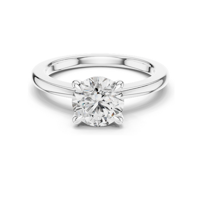 1.5 CT Lab Diamond Solitaire Engagement Ring | Round Brilliant VVS–VS EF CVD | 18K, 14K, 10K Gold & 925 Silver | Rose, Yellow, White Gold | Moissanite Option
