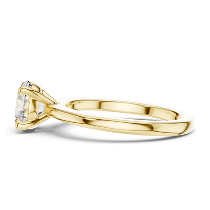 1.5 CT Lab Diamond Solitaire Engagement Ring | Round Brilliant VVS–VS EF CVD | 18K, 14K, 10K Gold & 925 Silver | Rose, Yellow, White Gold | Moissanite Option