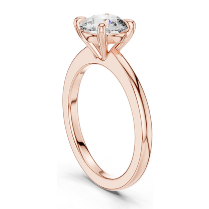 1.5 CT Lab Diamond Solitaire Engagement Ring | Round Brilliant VVS–VS EF CVD | 18K, 14K, 10K Gold & 925 Silver | Rose, Yellow, White Gold | Moissanite Option
