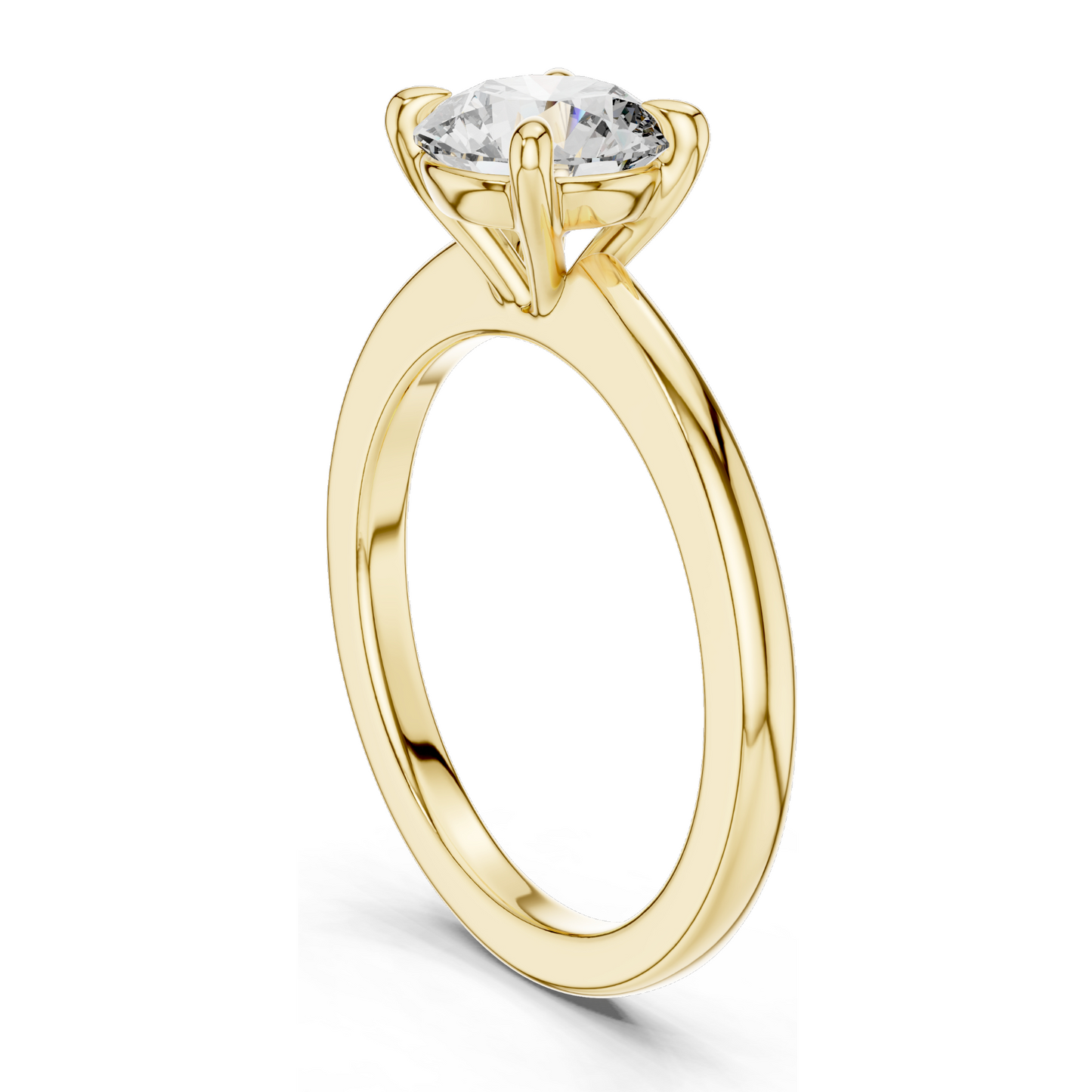 1.5 CT Lab Diamond Solitaire Engagement Ring | Round Brilliant VVS–VS EF CVD | 18K, 14K, 10K Gold & 925 Silver | Rose, Yellow, White Gold | Moissanite Option