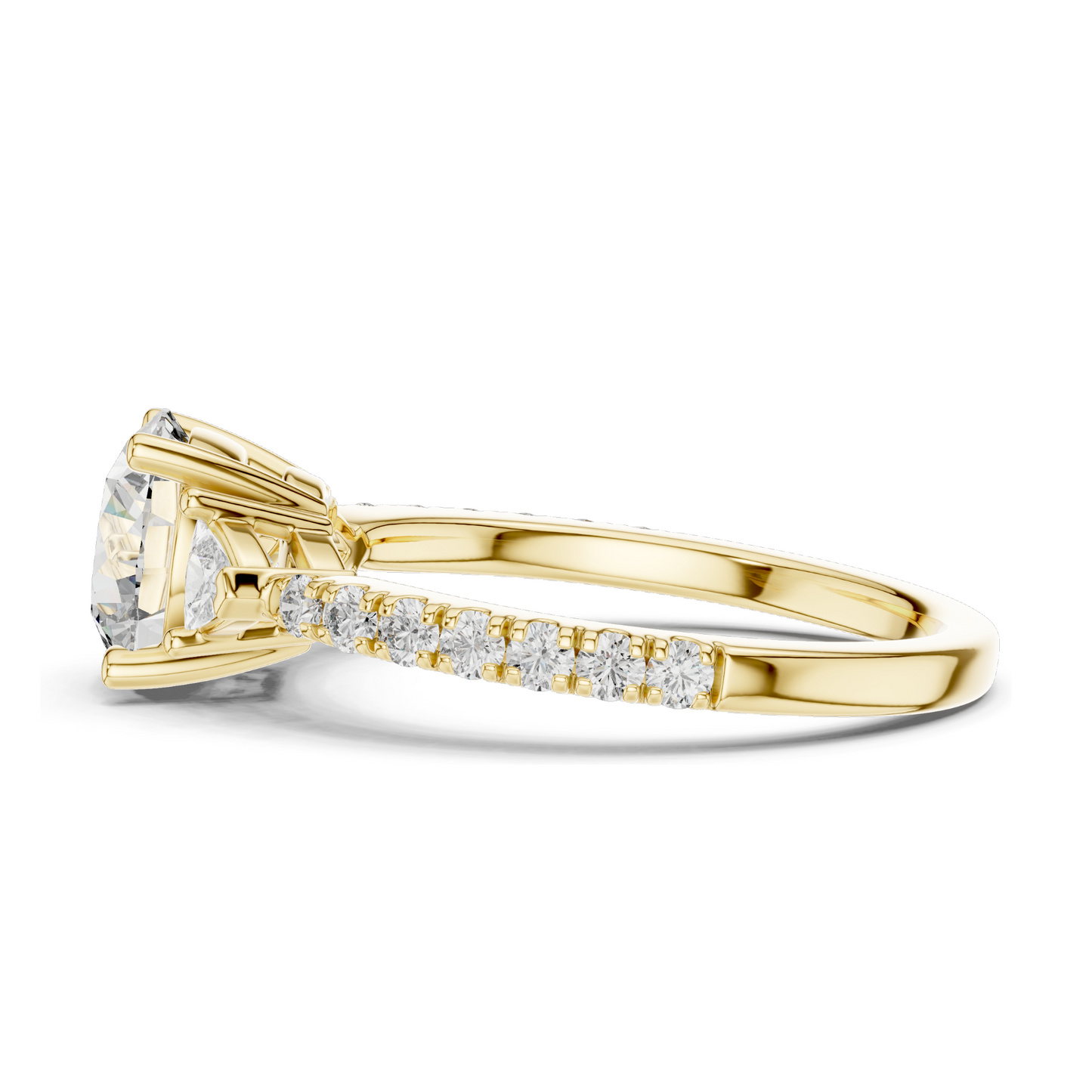 1.776ct Round Brilliant Cut Lab Diamond Engagement Ring | VVS-VS EF CVD Diamonds | 18K, 14K, 10K Gold & 925 Silver | Rose, Yellow, White Gold | Luxury Ring
