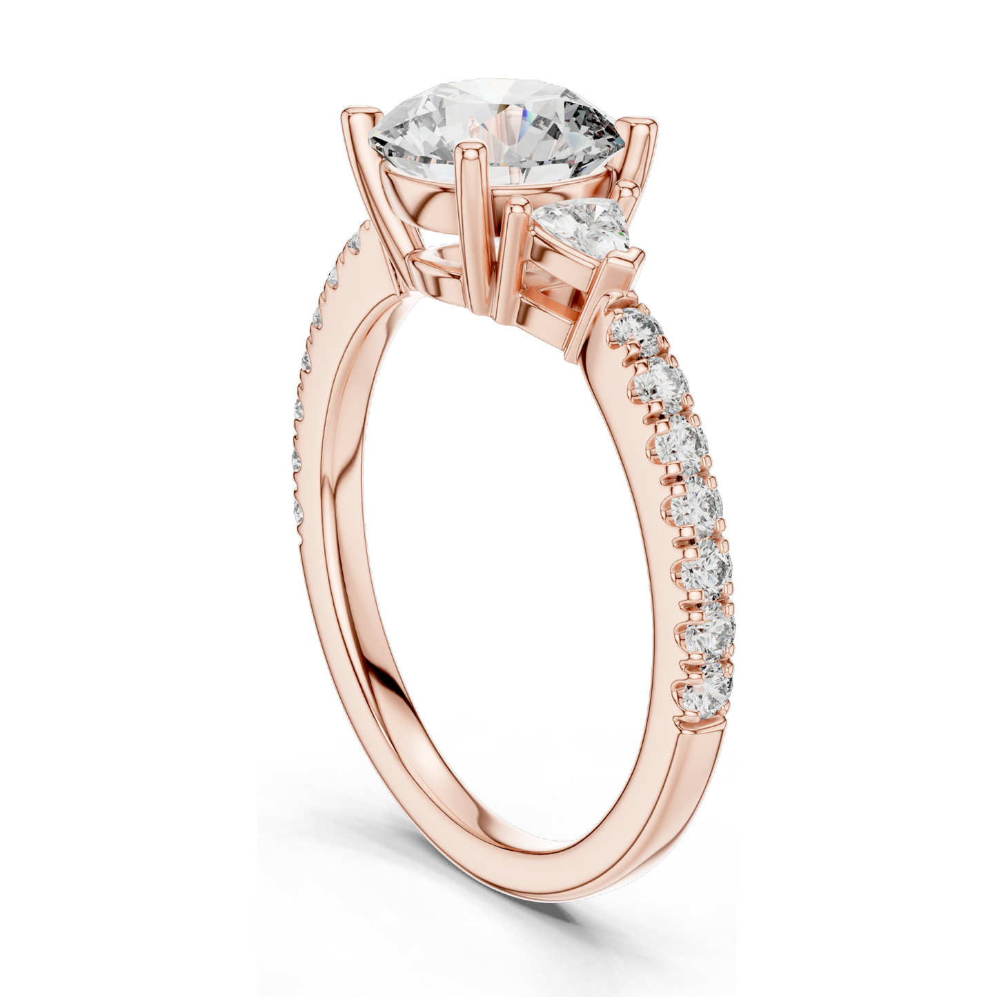 1.776ct Round Brilliant Cut Lab Diamond Engagement Ring | VVS-VS EF CVD Diamonds | 18K, 14K, 10K Gold & 925 Silver | Rose, Yellow, White Gold | Luxury Ring