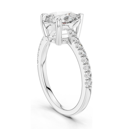 2.28 CT Lab-Created Pear-Shaped Diamond Engagement Ring | VVS-VS-EF CVD Diamond | 18KT, 14KT, 10KT Gold & 925 Silver | Rose, Yellow, White Gold Options | Sustainable Luxury Fine Jewelry