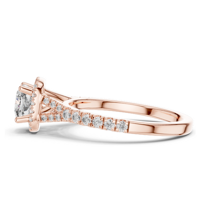 1.376 CT Lab Diamond Cushion Cut Engagement Ring | VVS-VS Clarity | 18KT, 14KT, 10KT Gold & 925 Silver | Rose, Yellow, White Gold Options | Luxury Fine Jewelry
