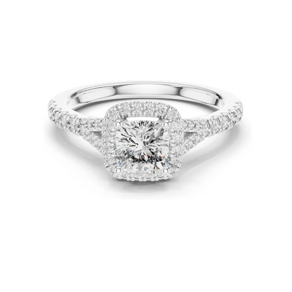 1.376 CT Lab Diamond Cushion Cut Engagement Ring | VVS-VS Clarity | 18KT, 14KT, 10KT Gold & 925 Silver | Rose, Yellow, White Gold Options | Luxury Fine Jewelry