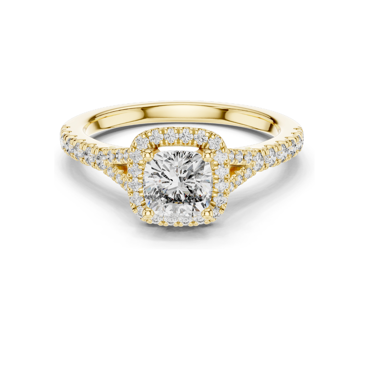 1.376 CT Lab Diamond Cushion Cut Engagement Ring | VVS-VS Clarity | 18KT, 14KT, 10KT Gold & 925 Silver | Rose, Yellow, White Gold Options | Luxury Fine Jewelry