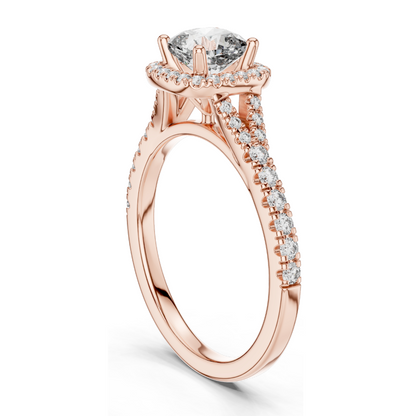 1.376 CT Lab Diamond Cushion Cut Engagement Ring | VVS-VS Clarity | 18KT, 14KT, 10KT Gold & 925 Silver | Rose, Yellow, White Gold Options | Luxury Fine Jewelry