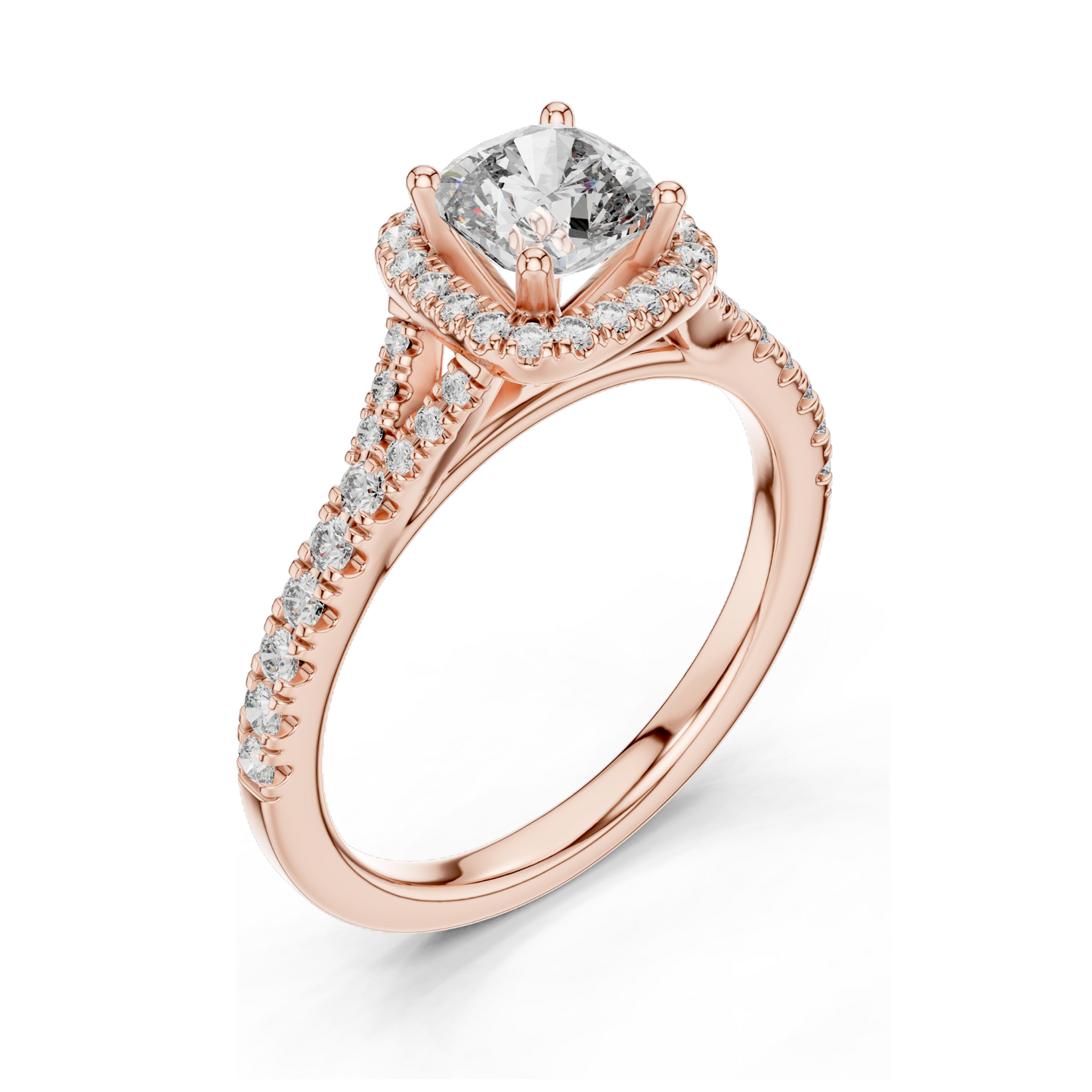 1.376 CT Lab Diamond Cushion Cut Engagement Ring | VVS-VS Clarity | 18KT, 14KT, 10KT Gold & 925 Silver | Rose, Yellow, White Gold Options | Luxury Fine Jewelry