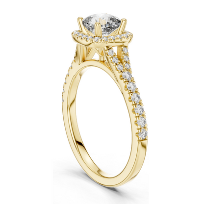 1.376 CT Lab Diamond Cushion Cut Engagement Ring | VVS-VS Clarity | 18KT, 14KT, 10KT Gold & 925 Silver | Rose, Yellow, White Gold Options | Luxury Fine Jewelry